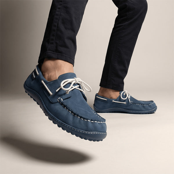 Leguano Barefoot Shoes Morecassin Bleu