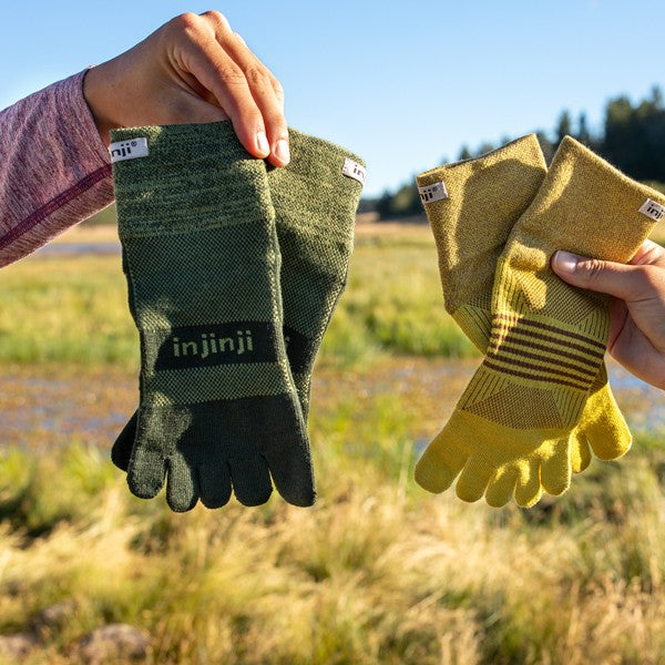 Injinji Femme Trail Midweight Mini-Crew Biscuit