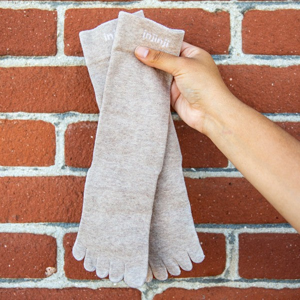 Chaussettes Injinji Toe Socks Liner Crew en coton recyclé