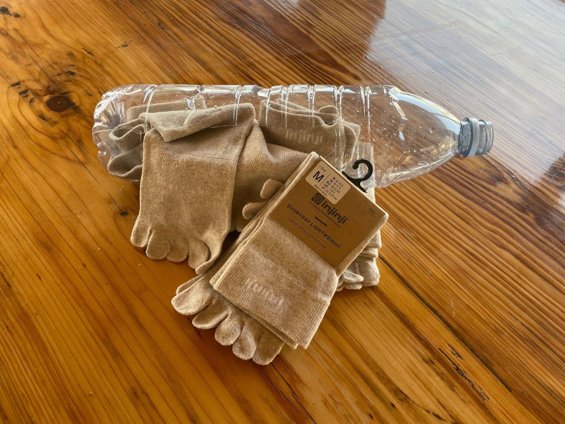 Chaussettes Injinji Toe Socks Liner Crew en coton recyclé