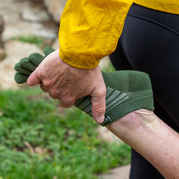 Injinji Run Nuwool No-Show - Chaussettes à orteils Forest