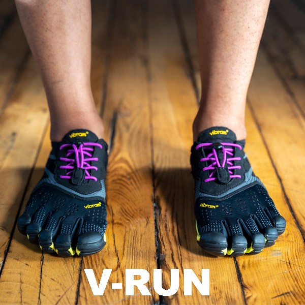 Vibram Fivefingers V-Run Femme Noir/Jaune/Pink