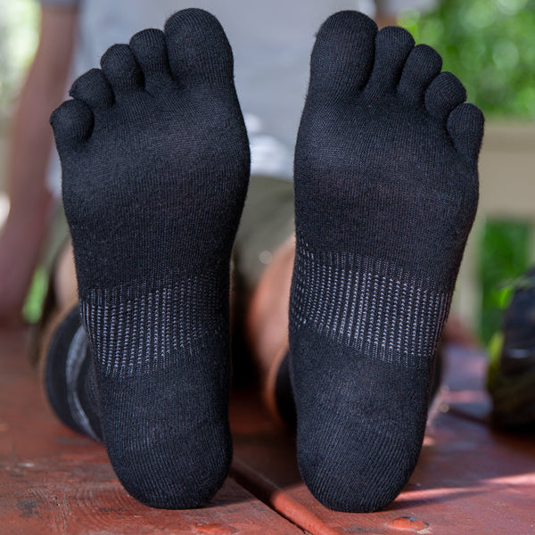 Injinji Run Crew Chaussettes à orteils Black