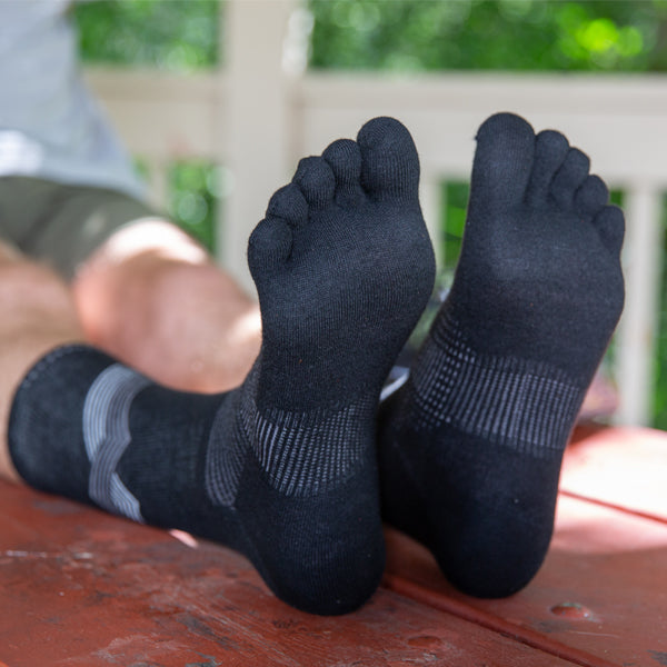 Injinji Run Crew Chaussettes à orteils Black