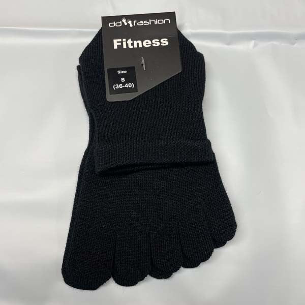 Chaussettes de fitness noires à orteils