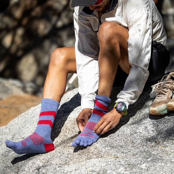 Pull Injinji Outdoor mi-lourd à col rond en laine Nüwool bleue, taille S