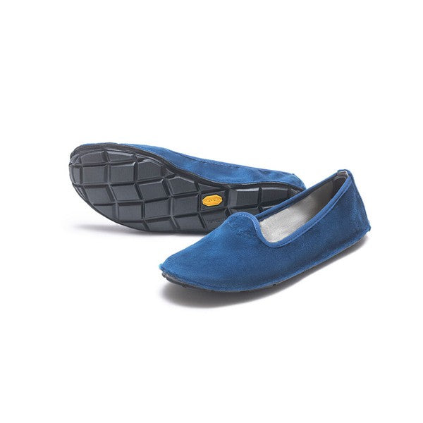 Vibram One Quarter Slip-on Femme Velours Bleu/Noir 