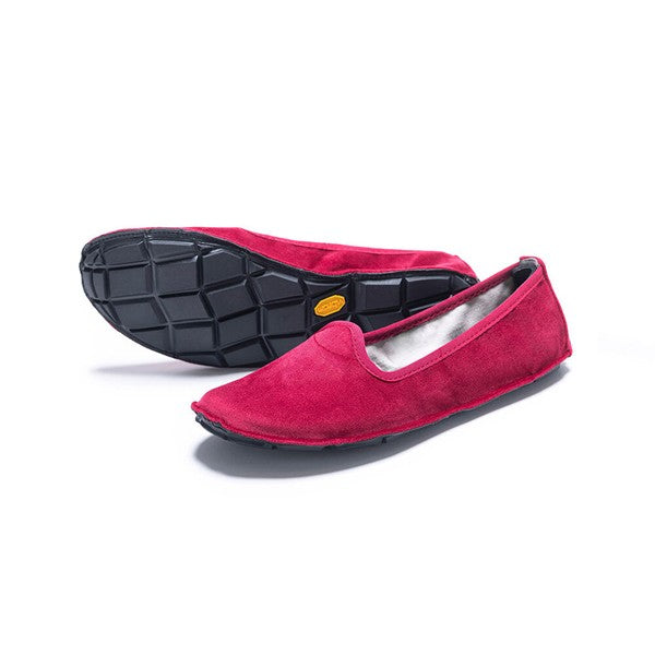 Vibram One Quarter Velvet - Barefoot Shoes Femme Rouge
