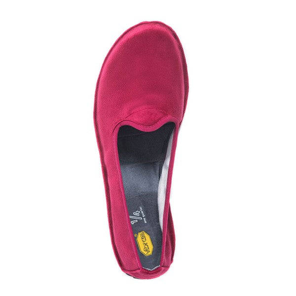Vibram One Quarter Velvet - Barefoot Shoes Femme Rouge