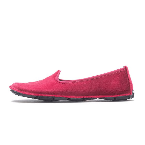 Vibram One Quarter Velvet - Barefoot Shoes Femme Rouge