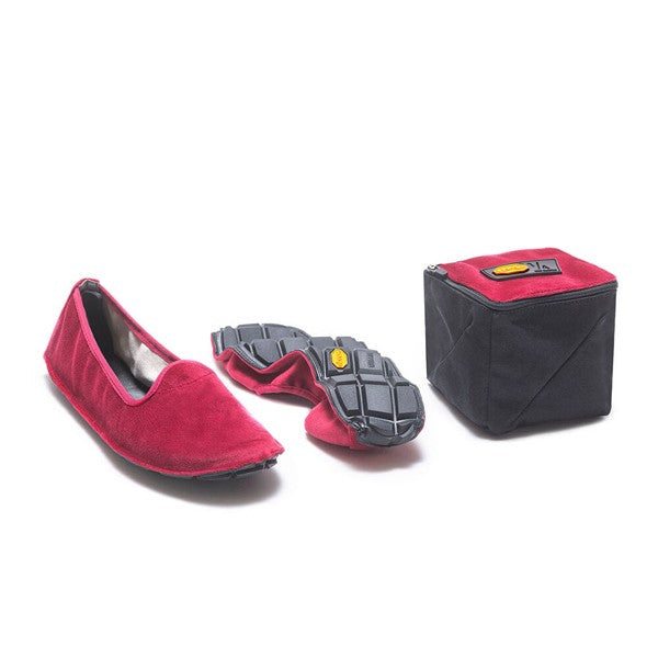 Vibram One Quarter Velvet - Barefoot Shoes Femme Rouge