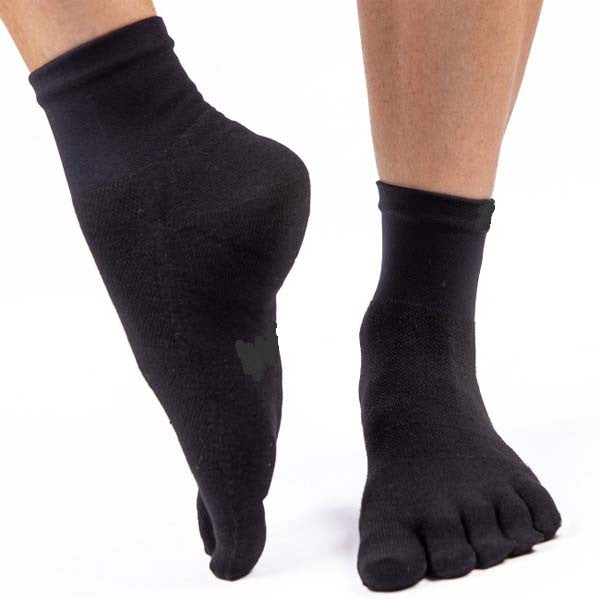 Chaussettes de fitness noires à orteils