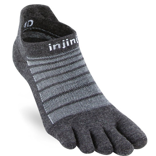 Injinji Run Nuwool No-Show - Chaussettes à bout ardoise
