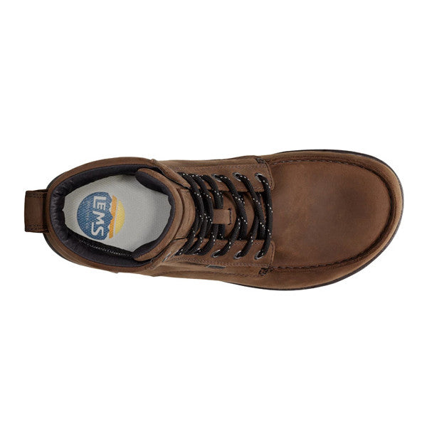 Lems Boulder Boot - Barefoot Shoes Waterproof Weathered Umber