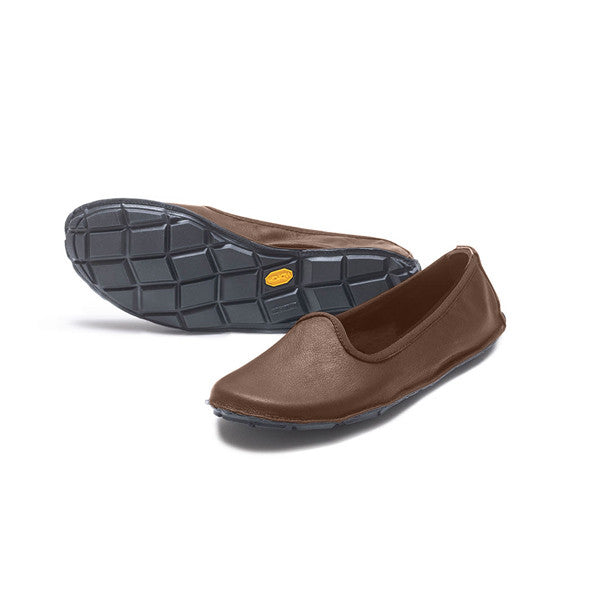 Mocassins en cuir marron pour femmes 