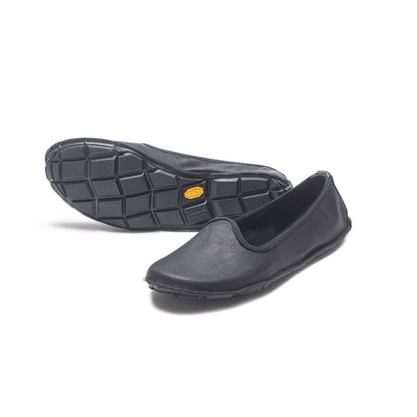 Mocassins en cuir noir pour femmes 