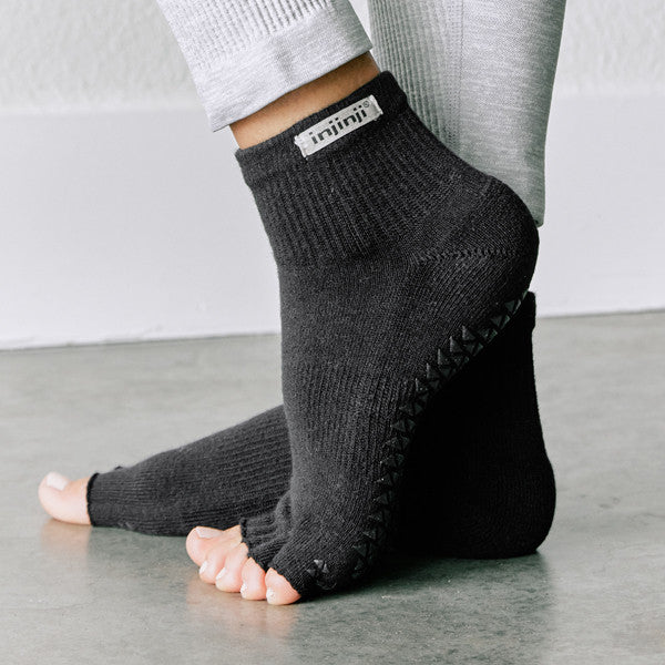 Injinji Pointe Studio Toeless Mini-Crew Noir