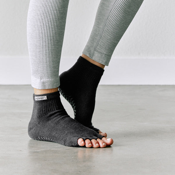 Injinji Pointe Studio Toeless Mini-Crew Noir