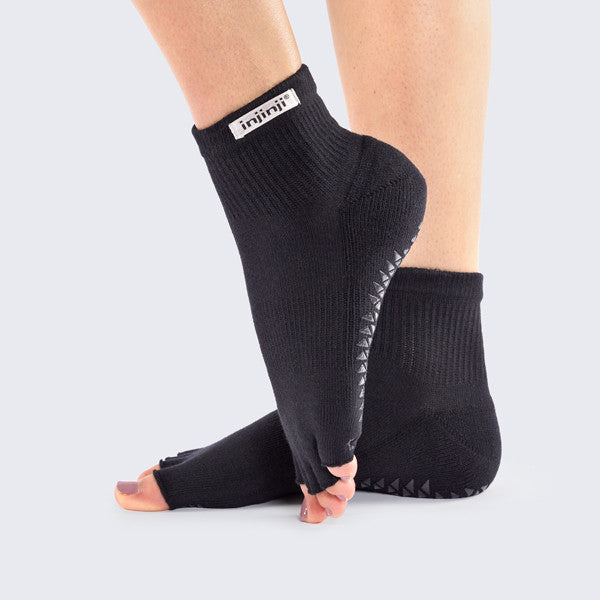 Injinji Pointe Studio Toeless Mini-Crew Noir