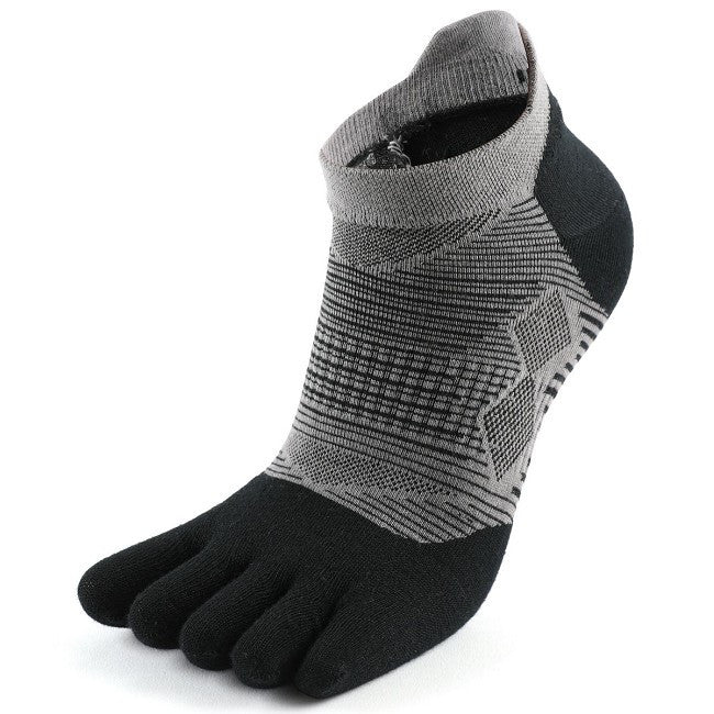 dd-fashion Sport Chaussettes à orteils No-Show Noir/Gris