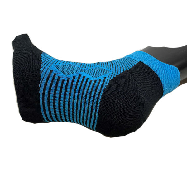 Chaussettes de sport invisibles à orteils noirs/bleus