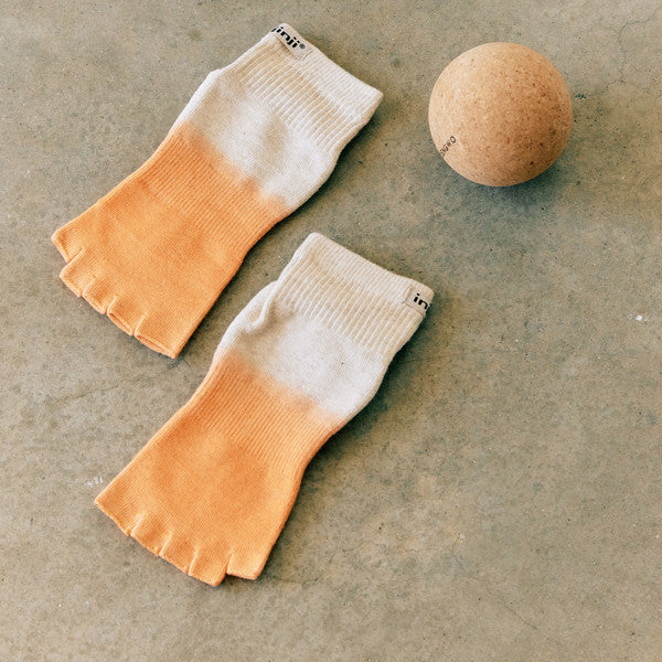 Injinji Studio Pointe Toeless Mini Crew Avoine/Orange