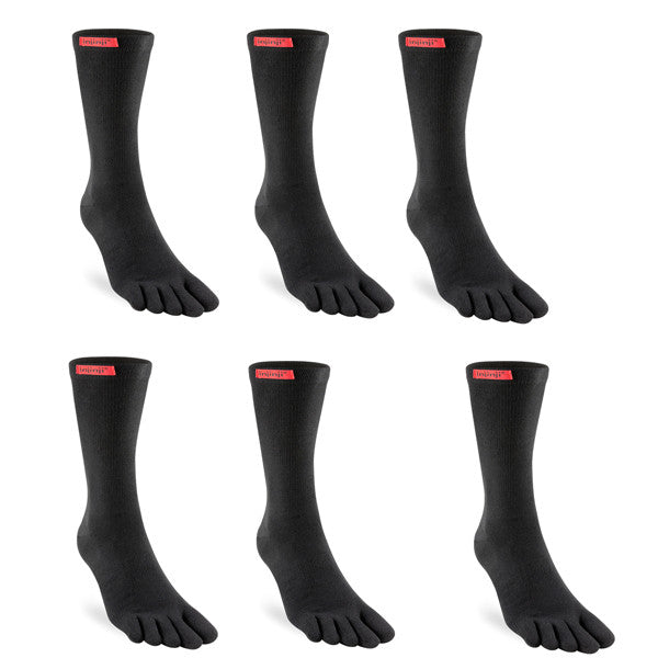 Injinji Lot de 6 Injinji Sport Crew Noir
