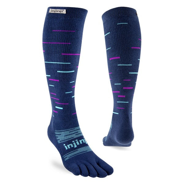 Chaussettes montantes Injinji Snow bleues