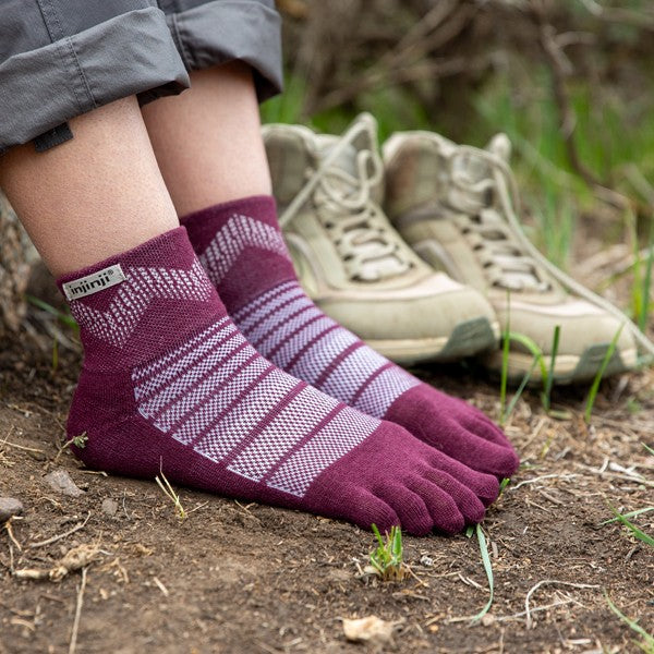 Injinji Outdoor MDW Mini Crew - Wanderscocken Garnet