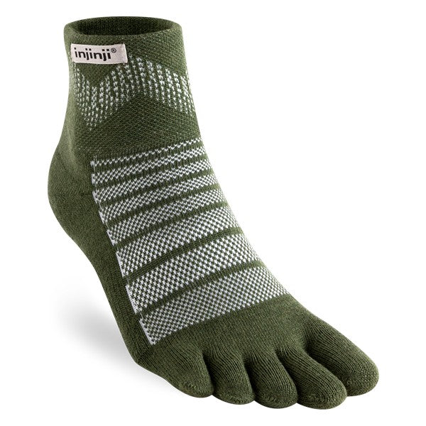 Chaussettes de randonnée Injinji Outdoor MDW Mini-Crew - Forêt
