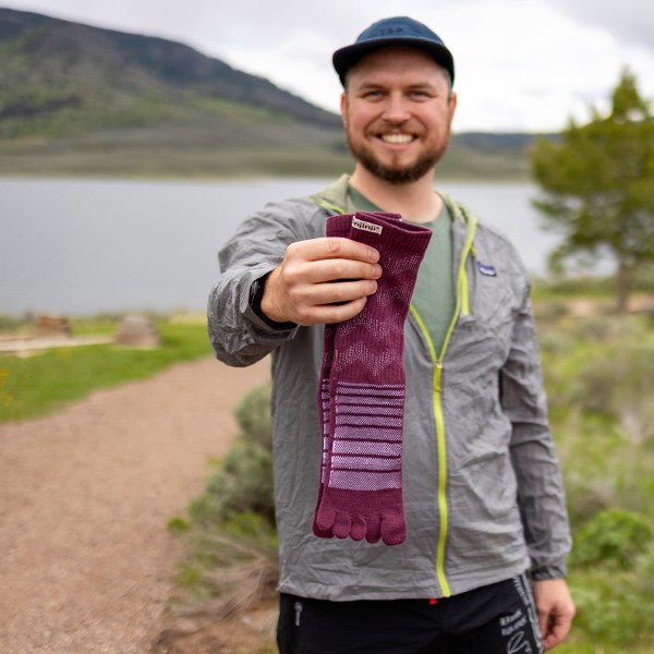 Injinji Midweight Crew Laine- Chaussettes à orteils Garnet