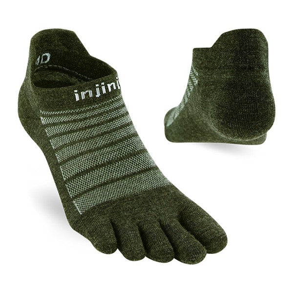 Injinji Run Nuwool No-Show - Chaussettes à orteils Forêt